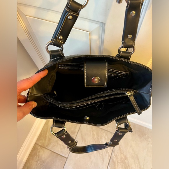 EUC Chaps Abbey Houndstooth black shopper bag. - Picture 12 of 13